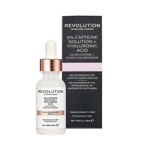 Revolution Skincare Under Eye Serum 5% Caffeine Solution Hyaluronic Acid 30ml