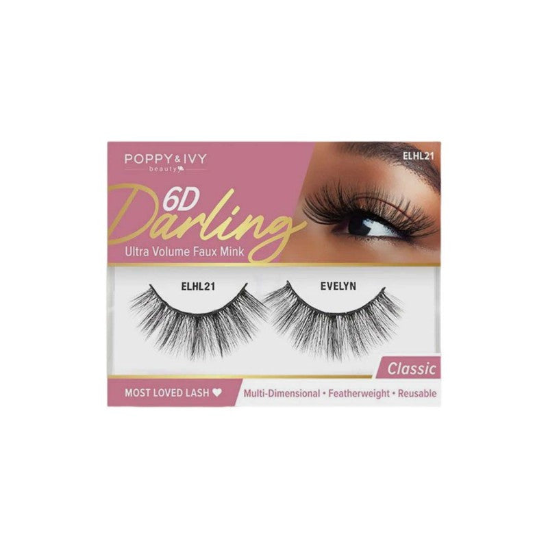 Absolute New York 6D Darling Ultra Volume Faux Mink Eye Lashes - ELHL21 Evelyn