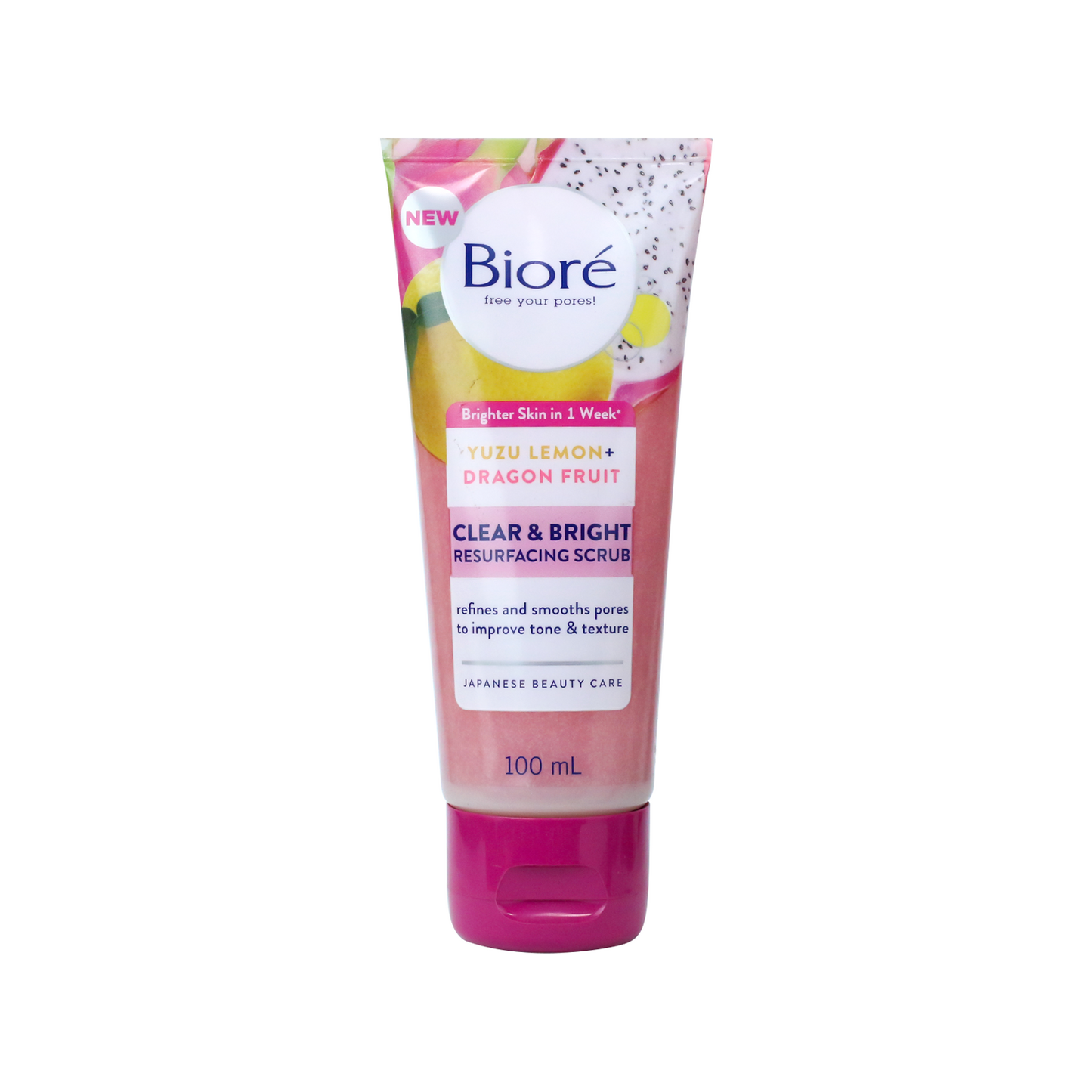 Biore Clear & Bright Resurfacing Scrub Exfoliator 100ml